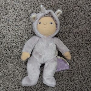 Cuddly Unicorn Plush Toy - Light Gray